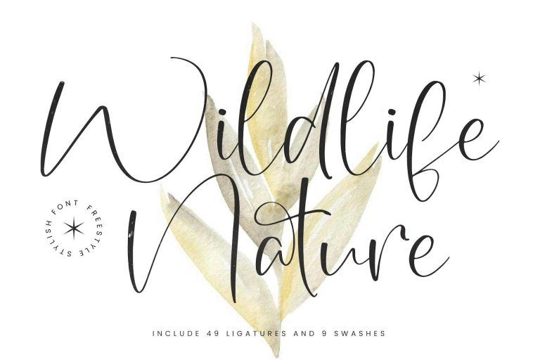 Wildlife Nature Freestyle Stylish Font