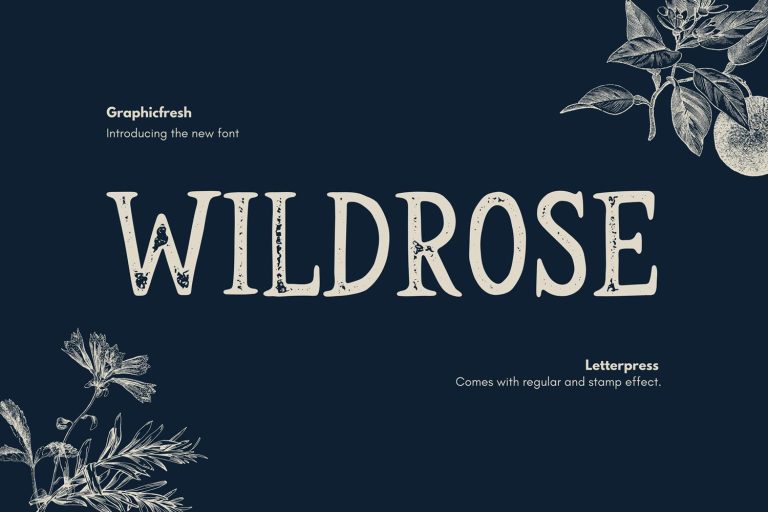 Wildrose – The Vintage Letterpress Font