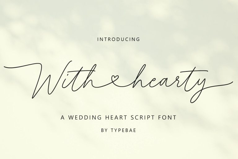 With Hearty – Wedding Heart Script Font