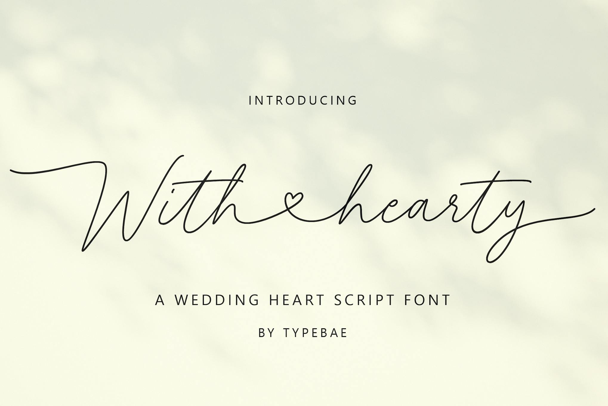 With Hearty – Wedding Heart Script Font