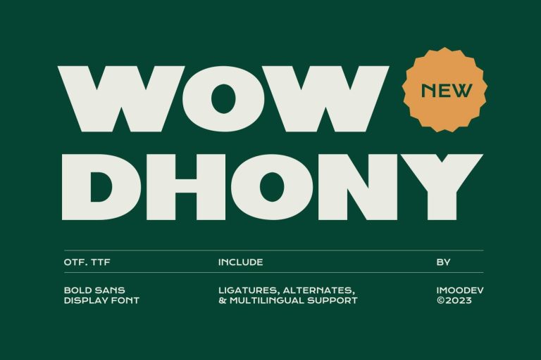 Wow Dhony – Bold Sans