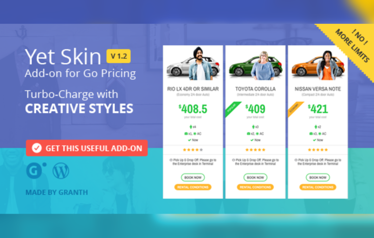 Yet Skin – Add-on for Go Pricing